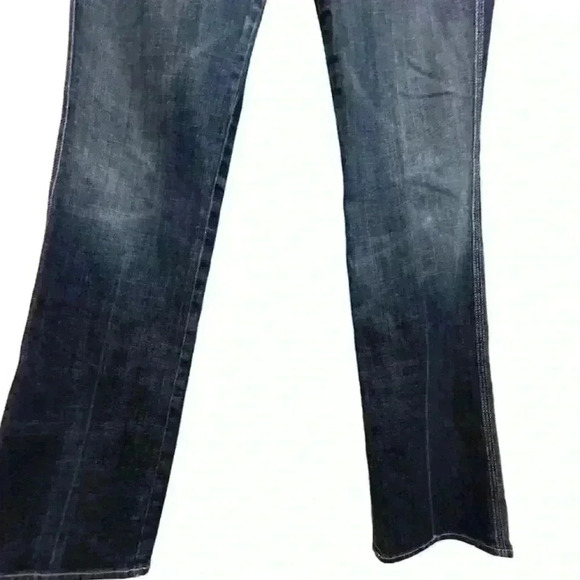 7 For All Mankind Women's Bootcut Jeans Size 28 Dark Blue Stretch Denim - Picture 12 of 16